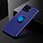 Funda Silicona Carcasa Ultrafina Goma con Magnetico Anillo de dedo Soporte para Oppo A73 (2020) Azul