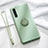 Funda Silicona Carcasa Ultrafina Goma con Magnetico Anillo de dedo Soporte para Oppo Find X2 Lite Verde