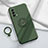 Funda Silicona Carcasa Ultrafina Goma con Magnetico Anillo de dedo Soporte para Oppo K9 5G Verde Noche