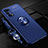 Funda Silicona Carcasa Ultrafina Goma con Magnetico Anillo de dedo Soporte para Realme V5 5G Azul