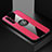 Funda Silicona Carcasa Ultrafina Goma con Magnetico Anillo de dedo Soporte para Realme X50 Pro 5G Rosa Roja