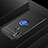 Funda Silicona Carcasa Ultrafina Goma con Magnetico Anillo de dedo Soporte para Samsung Galaxy A11 Azul y Negro