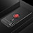 Funda Silicona Carcasa Ultrafina Goma con Magnetico Anillo de dedo Soporte para Samsung Galaxy A11 Rojo y Negro