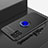 Funda Silicona Carcasa Ultrafina Goma con Magnetico Anillo de dedo Soporte para Samsung Galaxy A51 5G Azul y Negro