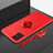 Funda Silicona Carcasa Ultrafina Goma con Magnetico Anillo de dedo Soporte para Samsung Galaxy A51 5G Rojo