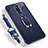 Funda Silicona Carcasa Ultrafina Goma con Magnetico Anillo de dedo Soporte para Samsung Galaxy A6 Plus Azul