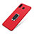 Funda Silicona Carcasa Ultrafina Goma con Magnetico Anillo de dedo Soporte para Samsung Galaxy A8 Star Rojo