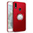 Funda Silicona Carcasa Ultrafina Goma con Magnetico Anillo de dedo Soporte para Samsung Galaxy A8s SM-G8870 Rojo