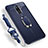 Funda Silicona Carcasa Ultrafina Goma con Magnetico Anillo de dedo Soporte para Samsung Galaxy A9 Star Lite Azul