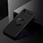 Funda Silicona Carcasa Ultrafina Goma con Magnetico Anillo de dedo Soporte para Samsung Galaxy M01 Core Negro