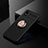 Funda Silicona Carcasa Ultrafina Goma con Magnetico Anillo de dedo Soporte para Samsung Galaxy M01 Core Oro y Negro