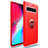 Funda Silicona Carcasa Ultrafina Goma con Magnetico Anillo de dedo Soporte para Samsung Galaxy S10 5G SM-G977B Rojo