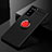 Funda Silicona Carcasa Ultrafina Goma con Magnetico Anillo de dedo Soporte para Samsung Galaxy S20 FE ((2022)) 5G Rojo y Negro