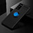 Funda Silicona Carcasa Ultrafina Goma con Magnetico Anillo de dedo Soporte para Samsung Galaxy S20 FE 5G Azul y Negro