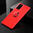 Funda Silicona Carcasa Ultrafina Goma con Magnetico Anillo de dedo Soporte para Samsung Galaxy S20 FE 5G Rojo