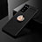 Funda Silicona Carcasa Ultrafina Goma con Magnetico Anillo de dedo Soporte para Samsung Galaxy S20 Lite 5G Oro y Negro