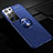 Funda Silicona Carcasa Ultrafina Goma con Magnetico Anillo de dedo Soporte para Samsung Galaxy S21 Ultra 5G Azul