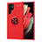 Funda Silicona Carcasa Ultrafina Goma con Magnetico Anillo de dedo Soporte para Samsung Galaxy S21 Ultra 5G Rojo