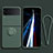 Funda Silicona Carcasa Ultrafina Goma con Magnetico Anillo de dedo Soporte para Samsung Galaxy Z Flip3 5G Verde Noche
