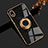 Funda Silicona Carcasa Ultrafina Goma con Magnetico Anillo de dedo Soporte para Sony Xperia Ace III Negro