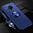Funda Silicona Carcasa Ultrafina Goma con Magnetico Anillo de dedo Soporte para Vivo X50 Lite Azul