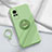 Funda Silicona Carcasa Ultrafina Goma con Magnetico Anillo de dedo Soporte para Vivo X60 5G Menta Verde