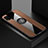 Funda Silicona Carcasa Ultrafina Goma con Magnetico Anillo de dedo Soporte para Xiaomi Mi 10 Lite Marron