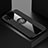 Funda Silicona Carcasa Ultrafina Goma con Magnetico Anillo de dedo Soporte para Xiaomi Mi 10 Lite Negro