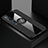 Funda Silicona Carcasa Ultrafina Goma con Magnetico Anillo de dedo Soporte para Xiaomi Mi 10 Pro Negro