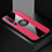 Funda Silicona Carcasa Ultrafina Goma con Magnetico Anillo de dedo Soporte para Xiaomi Mi 10 Pro Rojo