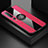 Funda Silicona Carcasa Ultrafina Goma con Magnetico Anillo de dedo Soporte para Xiaomi Mi 10 Rojo