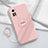 Funda Silicona Carcasa Ultrafina Goma con Magnetico Anillo de dedo Soporte para Xiaomi Mi 10T Pro 5G Rosa