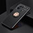 Funda Silicona Carcasa Ultrafina Goma con Magnetico Anillo de dedo Soporte para Xiaomi Mi 11 Pro 5G Oro y Negro