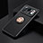 Funda Silicona Carcasa Ultrafina Goma con Magnetico Anillo de dedo Soporte para Xiaomi Mi 11 Ultra 5G Oro