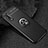 Funda Silicona Carcasa Ultrafina Goma con Magnetico Anillo de dedo Soporte para Xiaomi Mi 9 Lite Negro