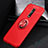 Funda Silicona Carcasa Ultrafina Goma con Magnetico Anillo de dedo Soporte para Xiaomi Mi 9T Pro Rojo