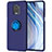 Funda Silicona Carcasa Ultrafina Goma con Magnetico Anillo de dedo Soporte para Xiaomi Poco M2 Pro Azul