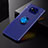 Funda Silicona Carcasa Ultrafina Goma con Magnetico Anillo de dedo Soporte para Xiaomi Poco X3 Azul
