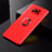 Funda Silicona Carcasa Ultrafina Goma con Magnetico Anillo de dedo Soporte para Xiaomi Poco X3 NFC Rojo