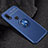 Funda Silicona Carcasa Ultrafina Goma con Magnetico Anillo de dedo Soporte para Xiaomi Redmi Note 7 Pro Azul