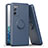 Funda Silicona Carcasa Ultrafina Goma con Magnetico Anillo de dedo Soporte QW1 para Samsung Galaxy S20 FE 5G Azul