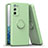 Funda Silicona Carcasa Ultrafina Goma con Magnetico Anillo de dedo Soporte QW1 para Samsung Galaxy S20 FE 5G Menta Verde