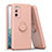 Funda Silicona Carcasa Ultrafina Goma con Magnetico Anillo de dedo Soporte QW1 para Samsung Galaxy S20 FE 5G Rosa