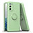Funda Silicona Carcasa Ultrafina Goma con Magnetico Anillo de dedo Soporte QW1 para Samsung Galaxy S20 Lite 5G Menta Verde
