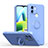 Funda Silicona Carcasa Ultrafina Goma con Magnetico Anillo de dedo Soporte QW1 para Xiaomi Poco C51 Azul Cielo