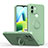 Funda Silicona Carcasa Ultrafina Goma con Magnetico Anillo de dedo Soporte QW1 para Xiaomi Poco C51 Menta Verde