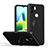 Funda Silicona Carcasa Ultrafina Goma con Magnetico Anillo de dedo Soporte QW1 para Xiaomi Poco C51 Negro