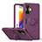 Funda Silicona Carcasa Ultrafina Goma con Magnetico Anillo de dedo Soporte QW1 para Xiaomi Poco F4 GT 5G Morado