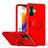 Funda Silicona Carcasa Ultrafina Goma con Magnetico Anillo de dedo Soporte QW1 para Xiaomi Poco F4 GT 5G Rojo