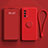 Funda Silicona Carcasa Ultrafina Goma con Magnetico Anillo de dedo Soporte S01 para Oppo A74 5G Rojo